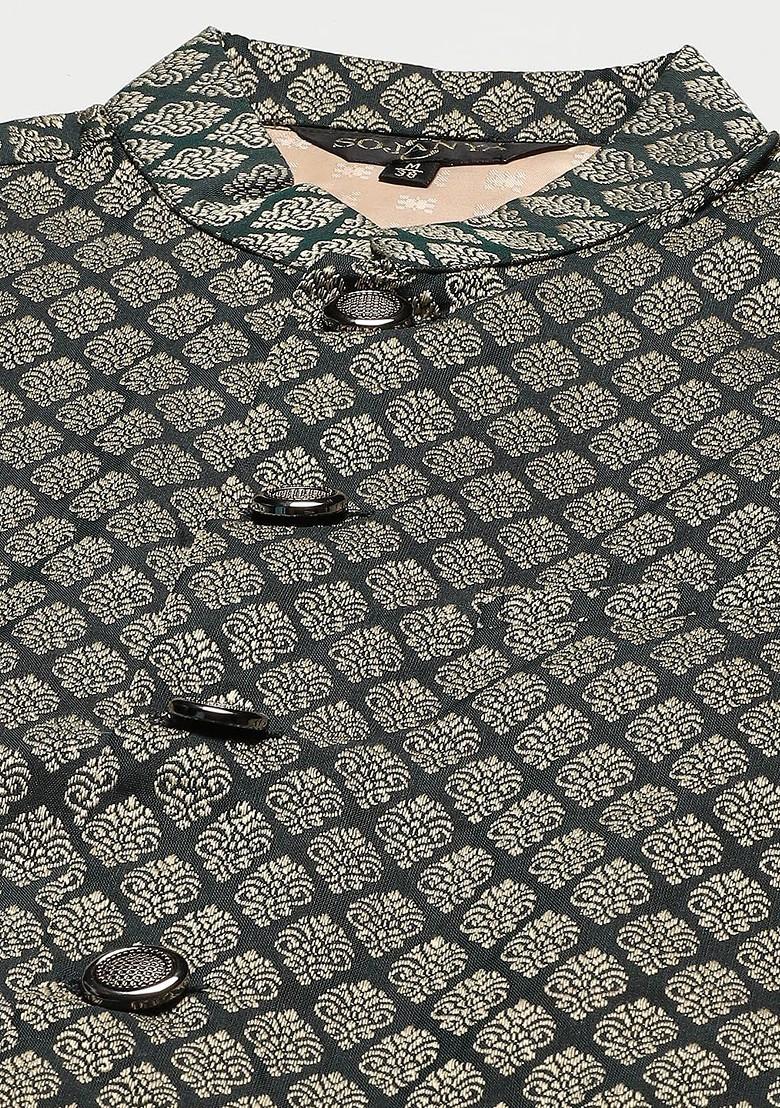 Blue Chikankari Cotton Kurta Set For Men