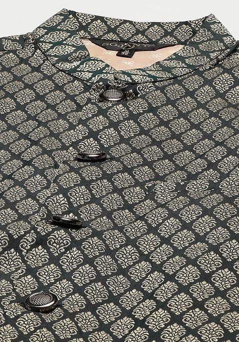 Blue Chikankari Cotton Kurta Set For Men