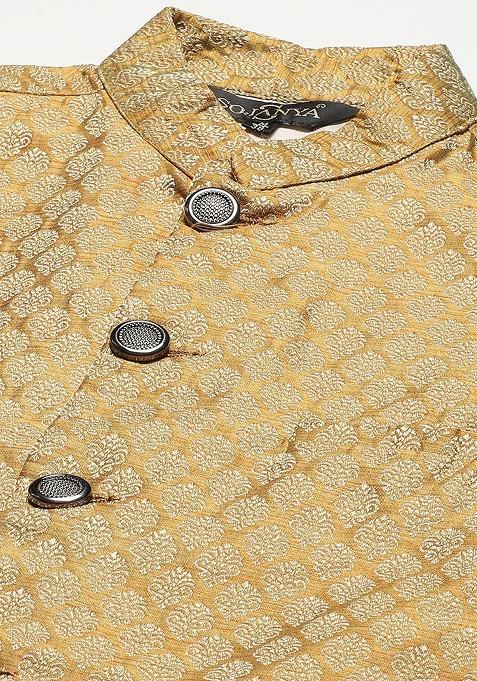 Black Chikankari Cotton Kurta Set For Men