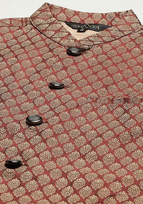 Black Chikankari Cotton Kurta Set For Men