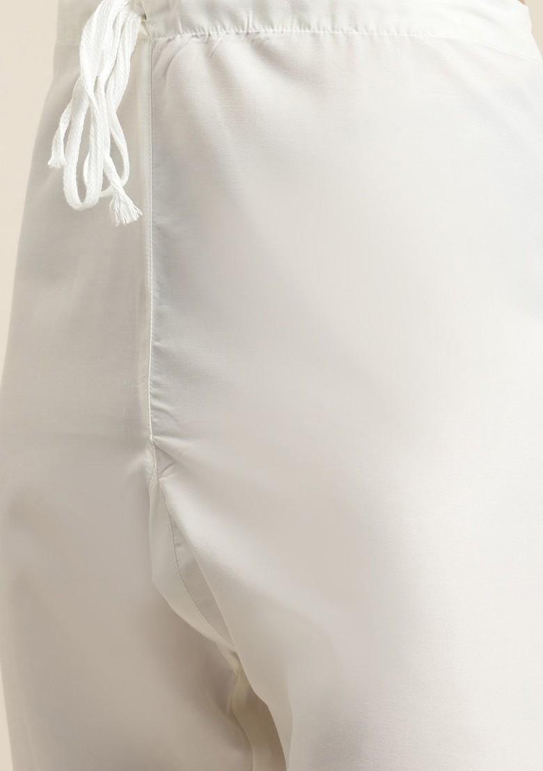 Black Ethnic Motifs Poly Blend Kurta Set For Men