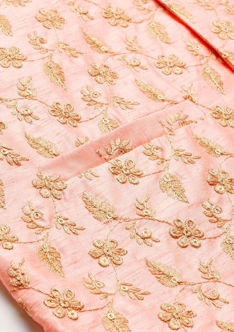 Teal Blue Solid Poly Blend Kurta Set For Men