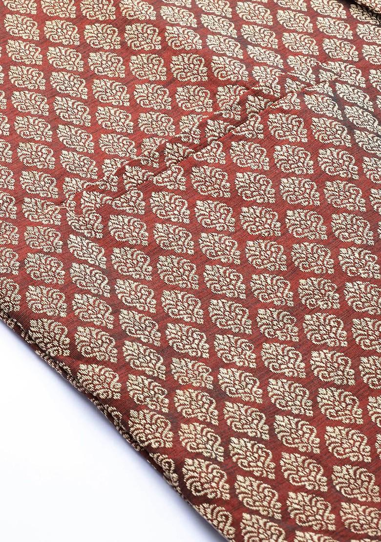 Black Solid Jacquard Kurta Set For Men