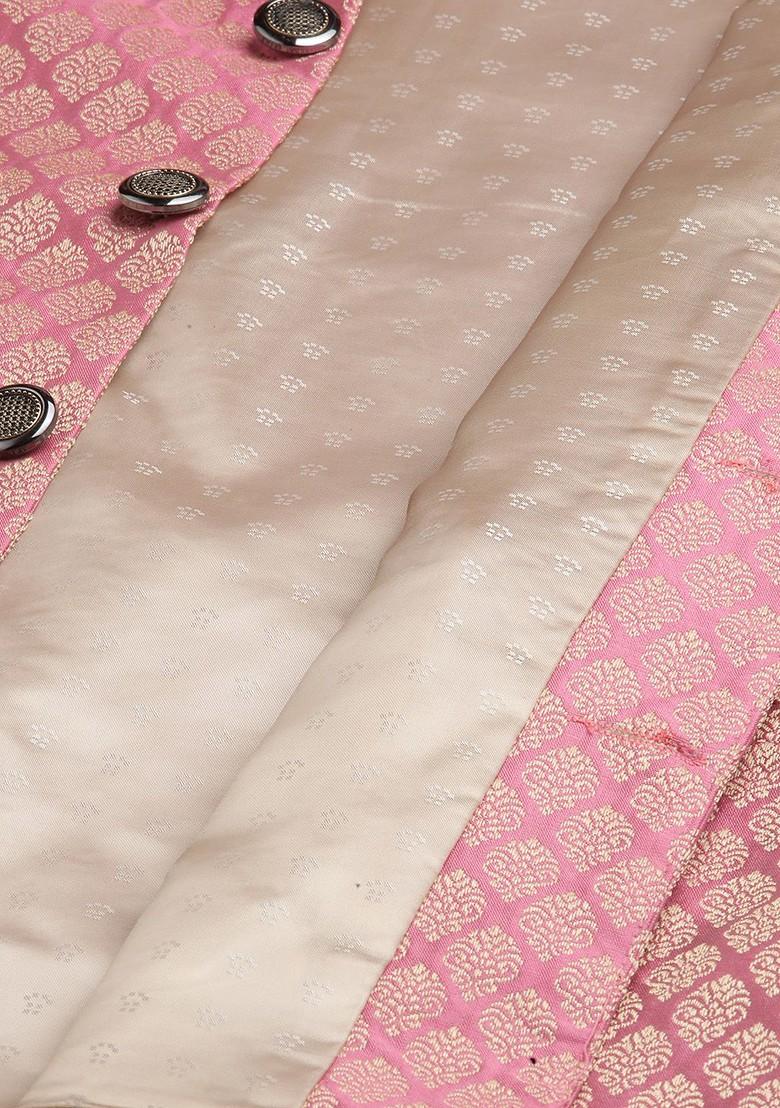 Green Ethnic Motifs Poly Blend Kurta Set For Men