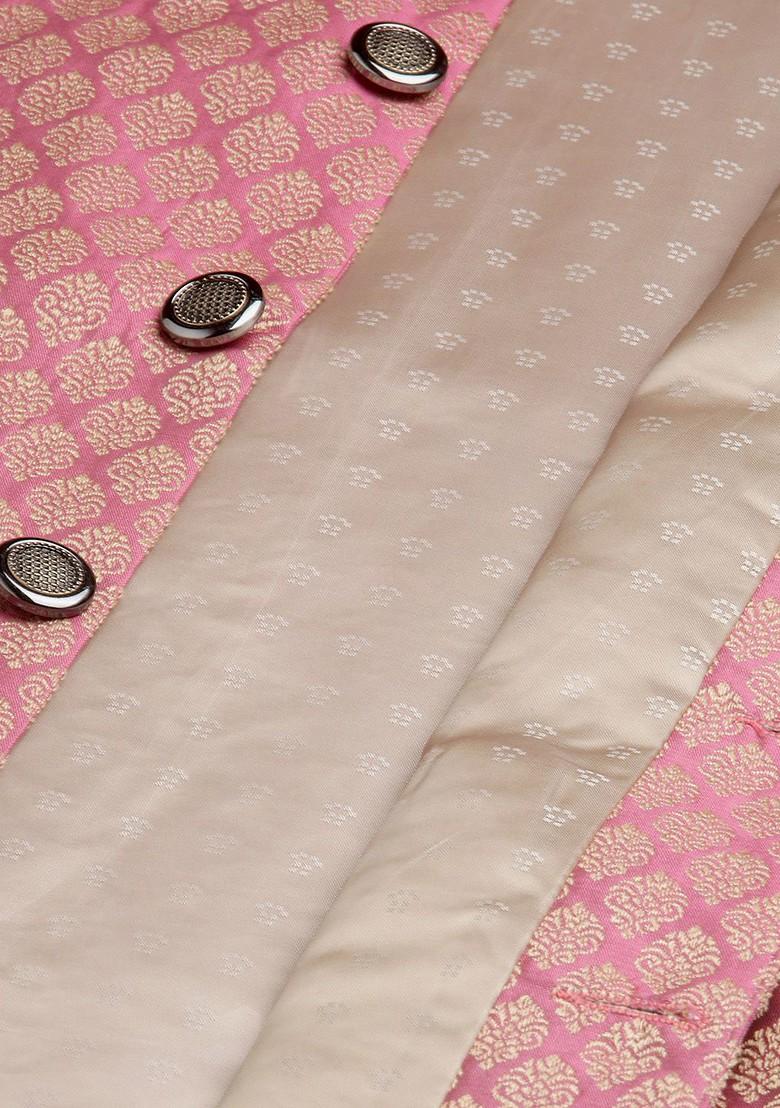 Green Ethnic Motifs Poly Blend Kurta Set For Men