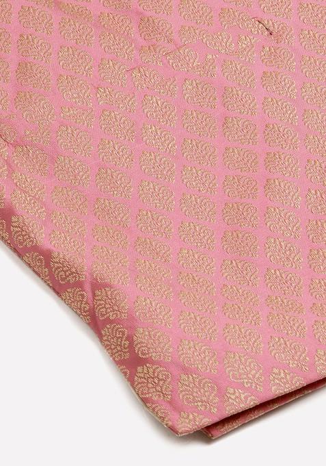 Green Ethnic Motifs Poly Blend Kurta Set For Men