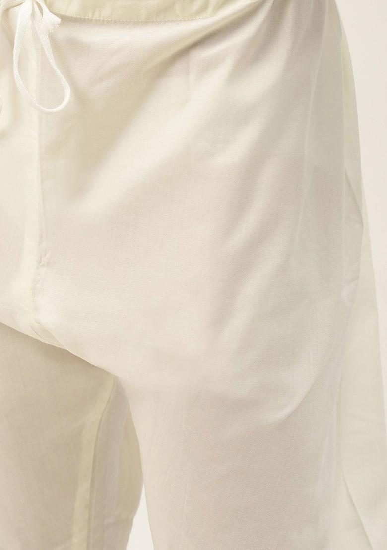 Maroon Woven Poly Blend Kurta Set For Men