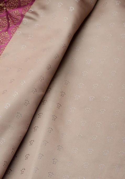 Olive Ethnic Motifs Jacquard Kurta Set For Men