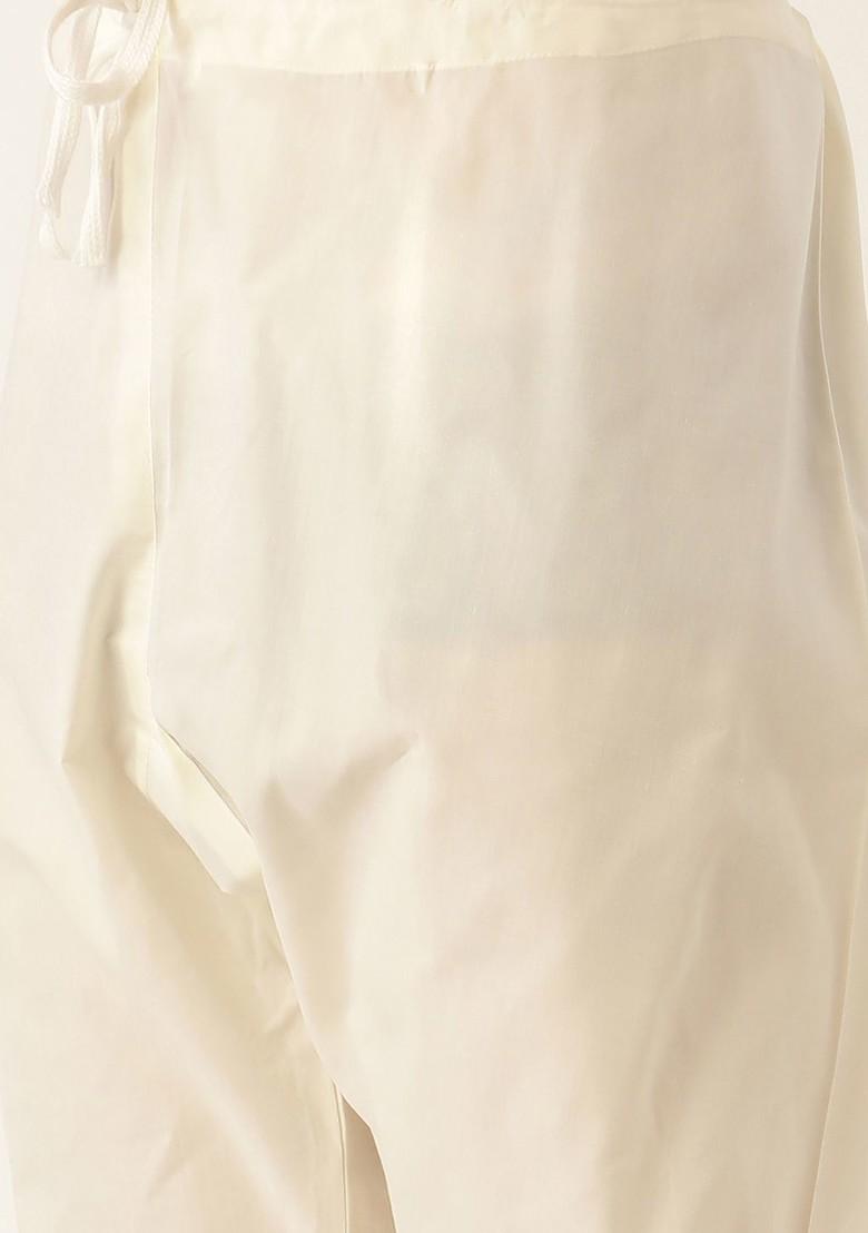 Green Ethnic Motifs Poly Blend Kurta Set For Men