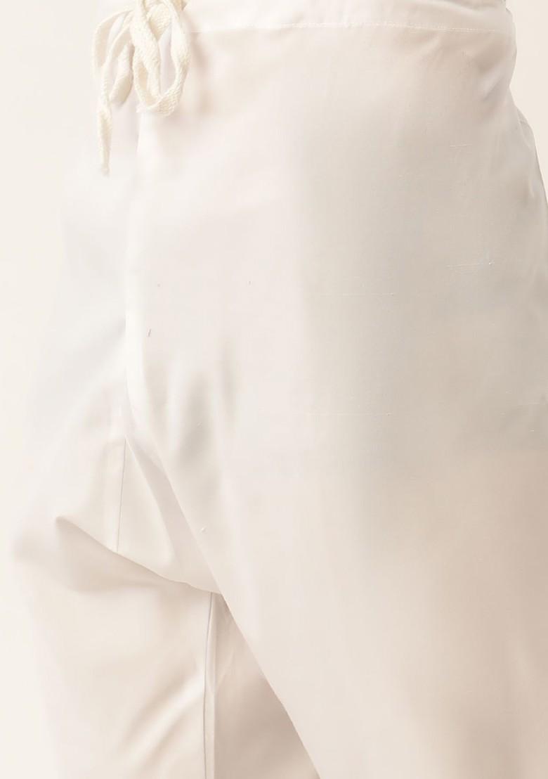 Sea Green Embroidered Poly Blend Kurta Set For Men