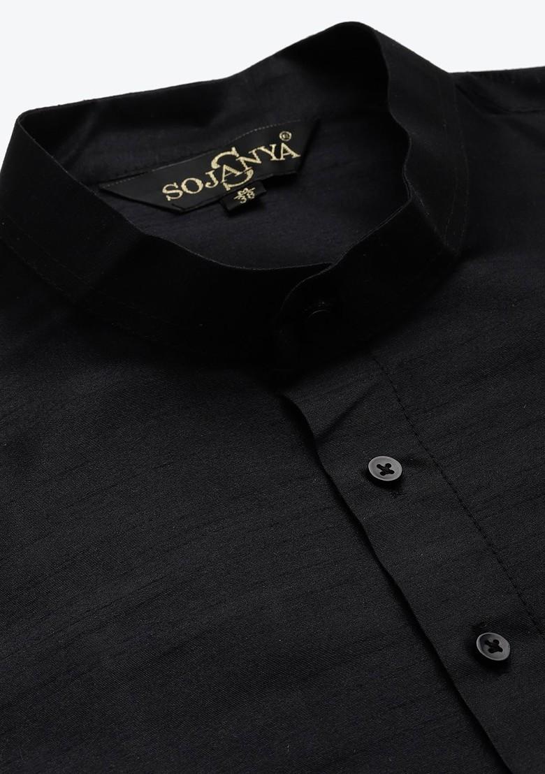 Green Ethnic Motifs Jacquard Kurta Set For Men