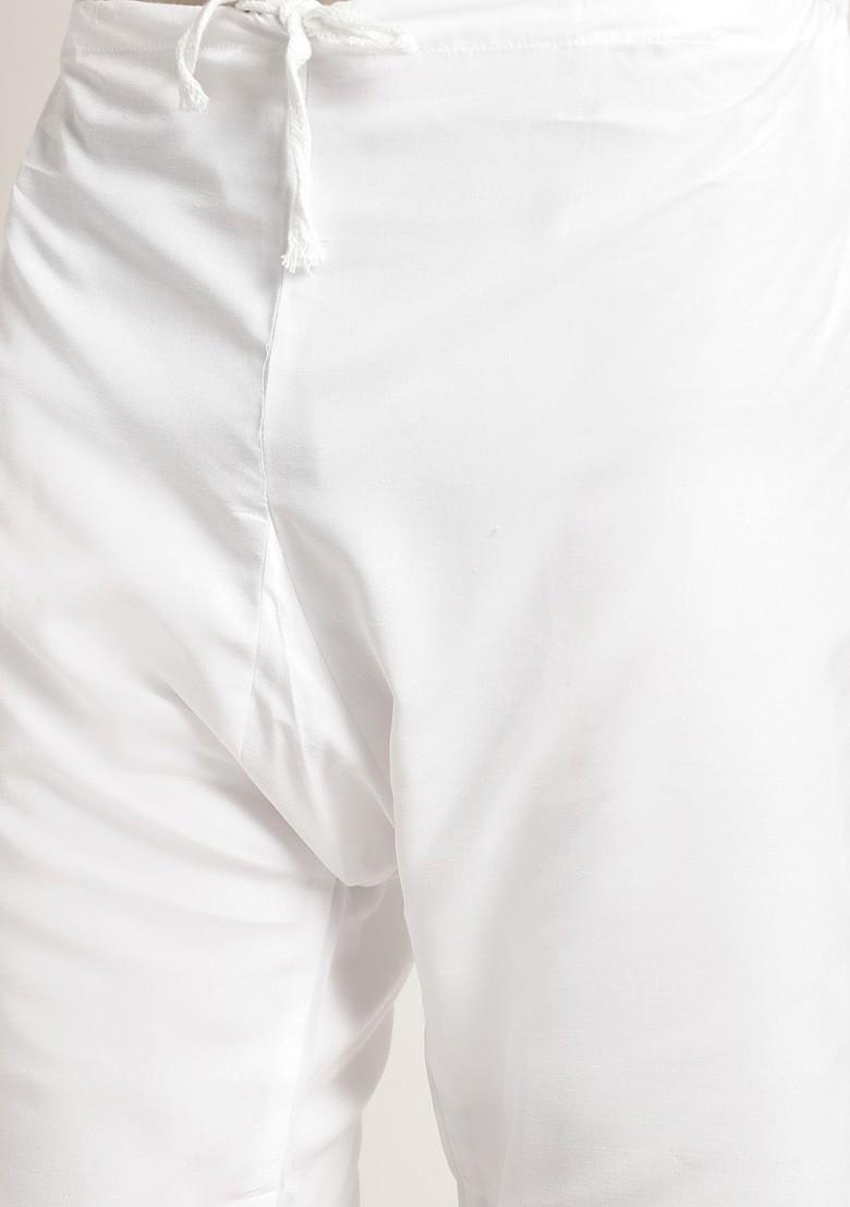 Mustard Ethnic Motifs Cotton Kurta Set For Men