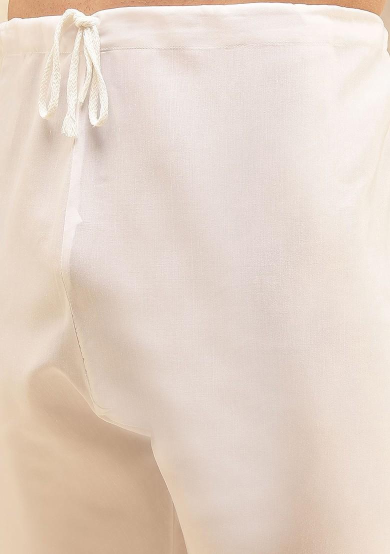 Brown Embroidered Poly Blend Kurta Set For Men