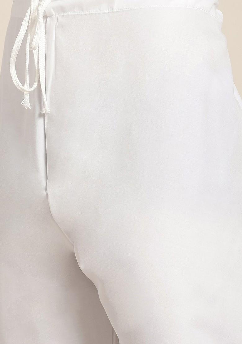 Peach Solid Cotton Kurta Set For Men