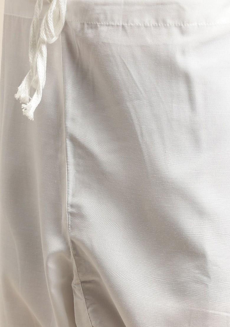 Navy Blue Printed Cotton Kurta Set For Men