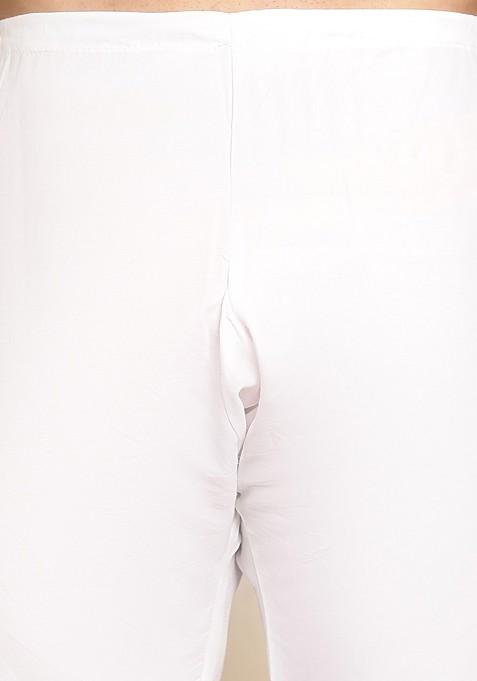 Maroon Printed Cotton Kurta Set For Men