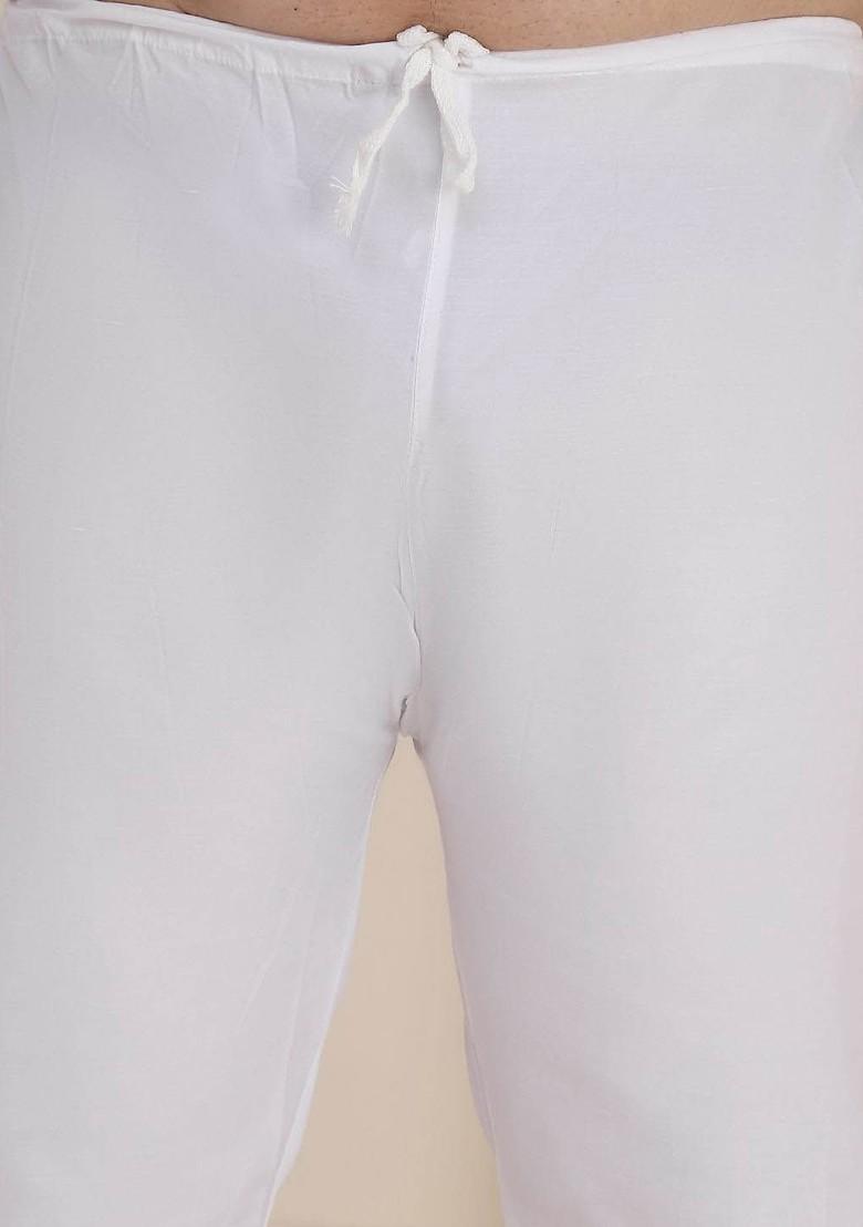 Beige Woven Poly Blend Kurta Set For Men