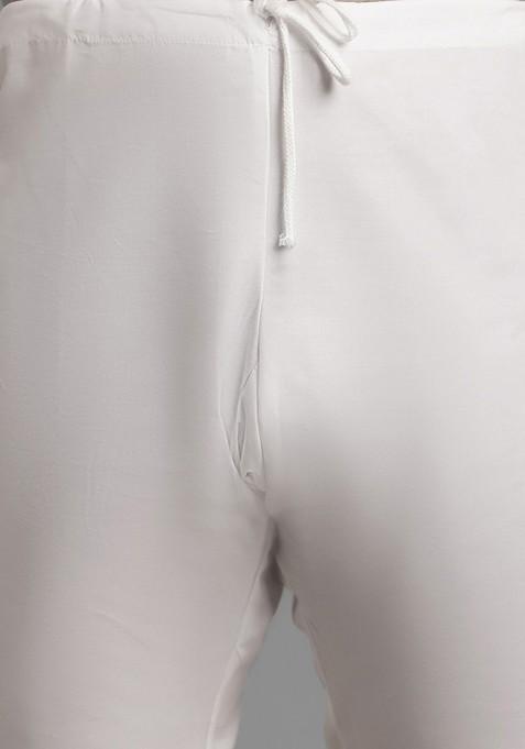 Maroon Ethnic Motifs Poly Blend Kurta Set For Men