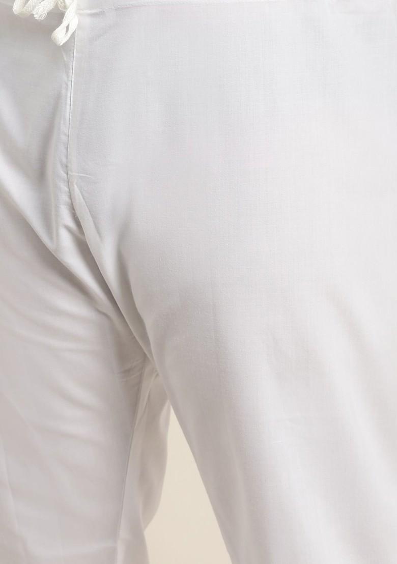 Beige Solid Jacquard Kurta Set For Men