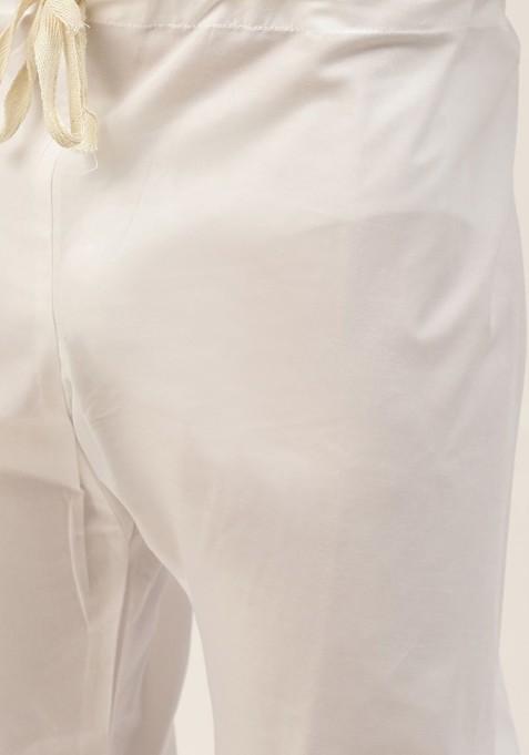 Rust Orange Ethnic Motifs Jacquard Kurta Set For Men