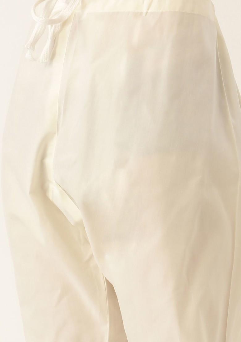 Rust Orange Solid Jacquard Kurta Set For Men