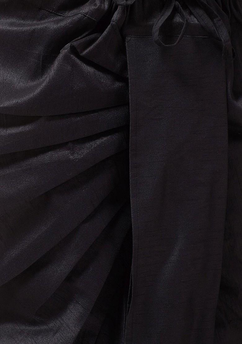 Maroon Solid Poly Blend Kurta Set For Men