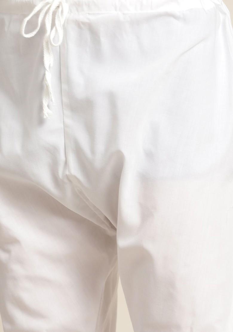 Blue Solid Cotton Kurta Set For Men