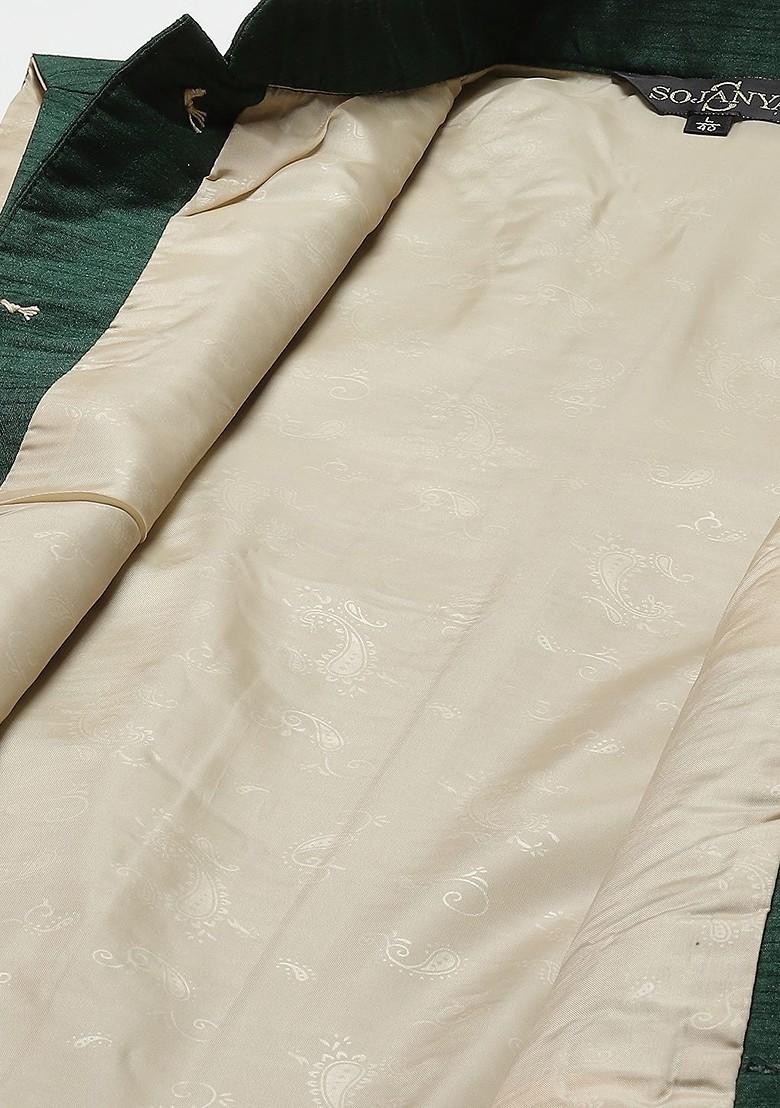 Pink Woven Poly Blend Kurta Set For Men