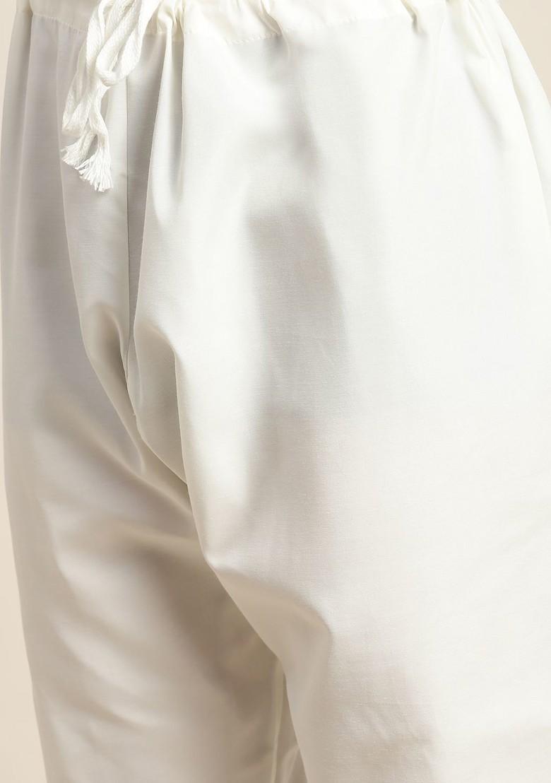 Black Mirror Work Poly Blend Kurta Set For Men