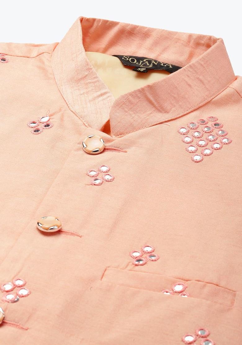 Grey Solid Cotton Kurta Set For Men