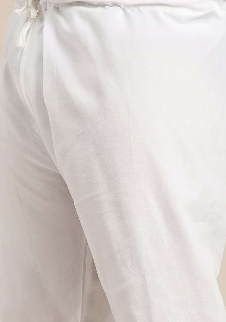 Mustard Solid Cotton Kurta Set For Men - Indya