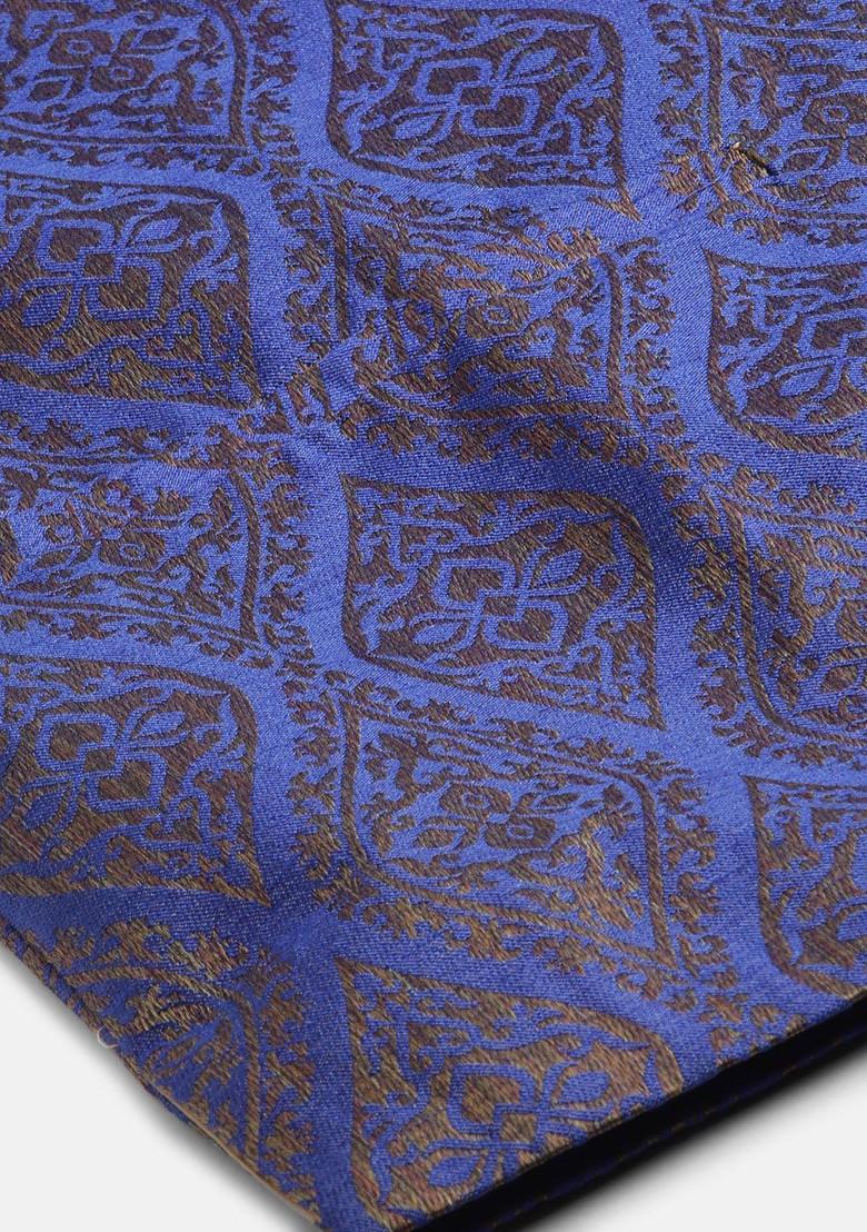 Red Ethnic Motifs Silk Kurta Set For Men