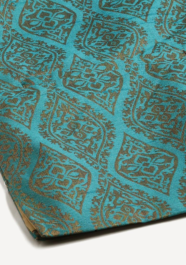 Mustard Ethnic Motifs Poly Blend Kurta Set For Men