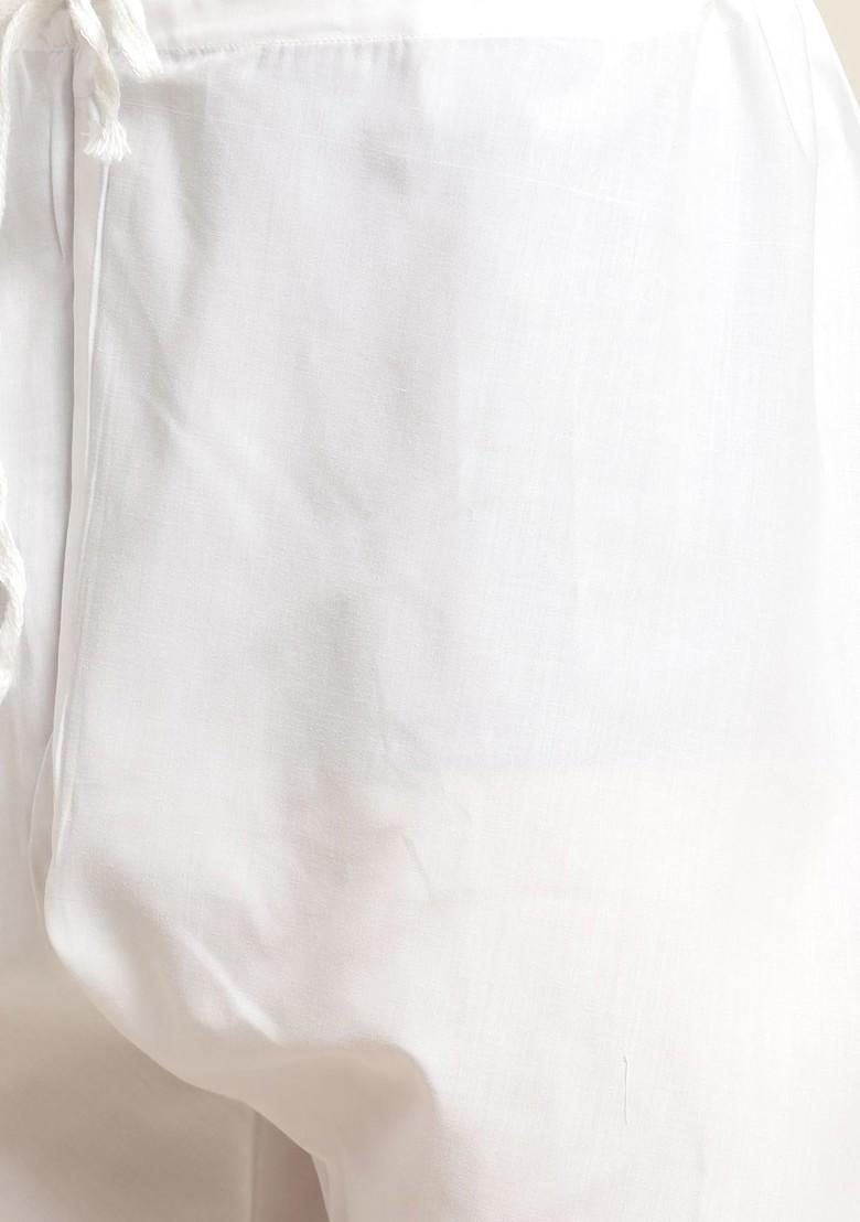 Peach Striped Cotton Kurta Set For Men