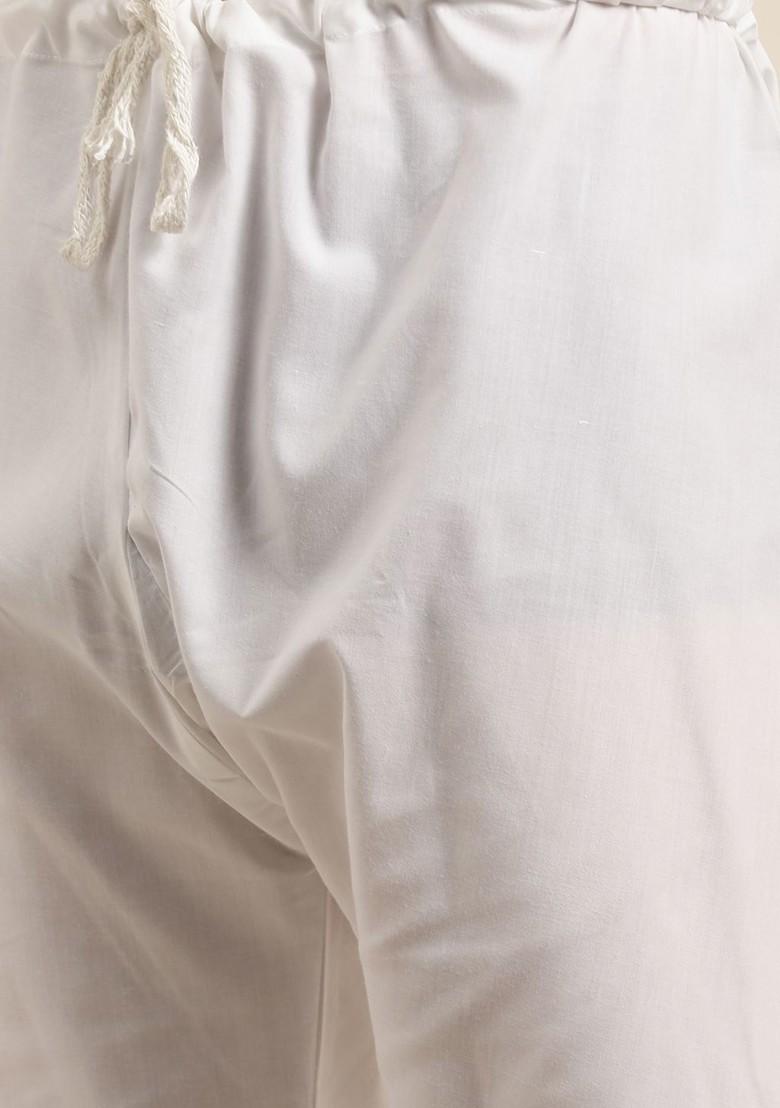 Peach Woven Cotton Kurta Set For Men