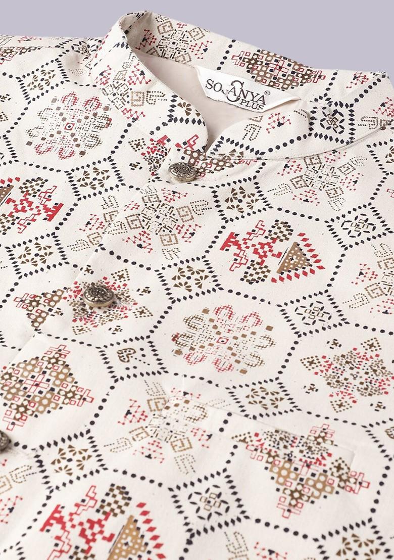 Black Solid Cotton Kurta Set For Men