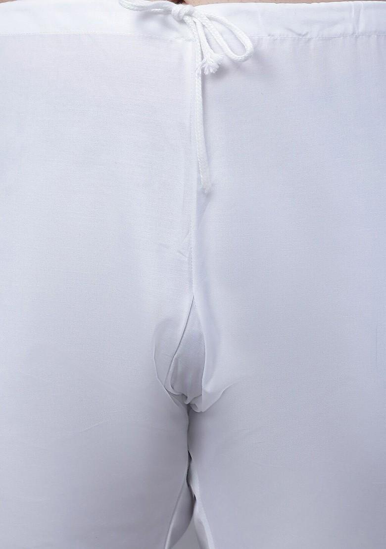 Purple Embroidered Cotton Kurta Set For Men