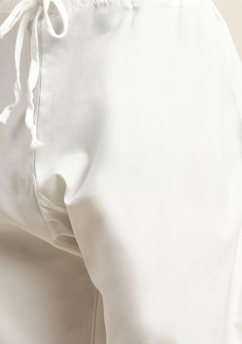 Green Mirror Work Poly Blend Kurta Set For Men