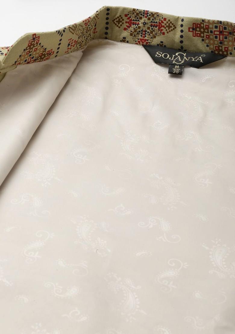 Grey Solid Cotton Kurta Set For Men