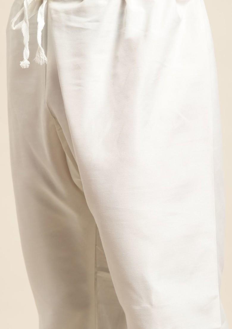 Mustard Woven Poly Blend Kurta Set For Men