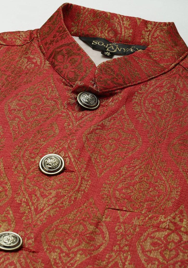 Sea Green Solid Poly Blend Kurta Set For Men