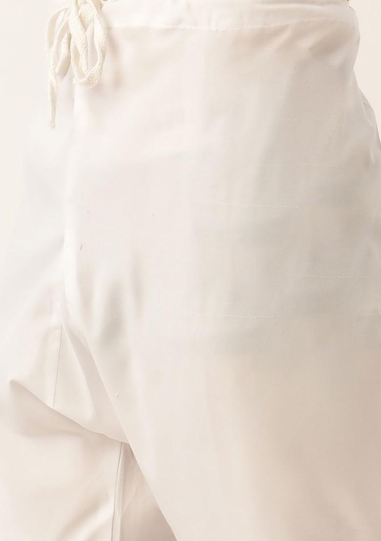 Sea Green Woven Poly Blend Kurta Set For Men