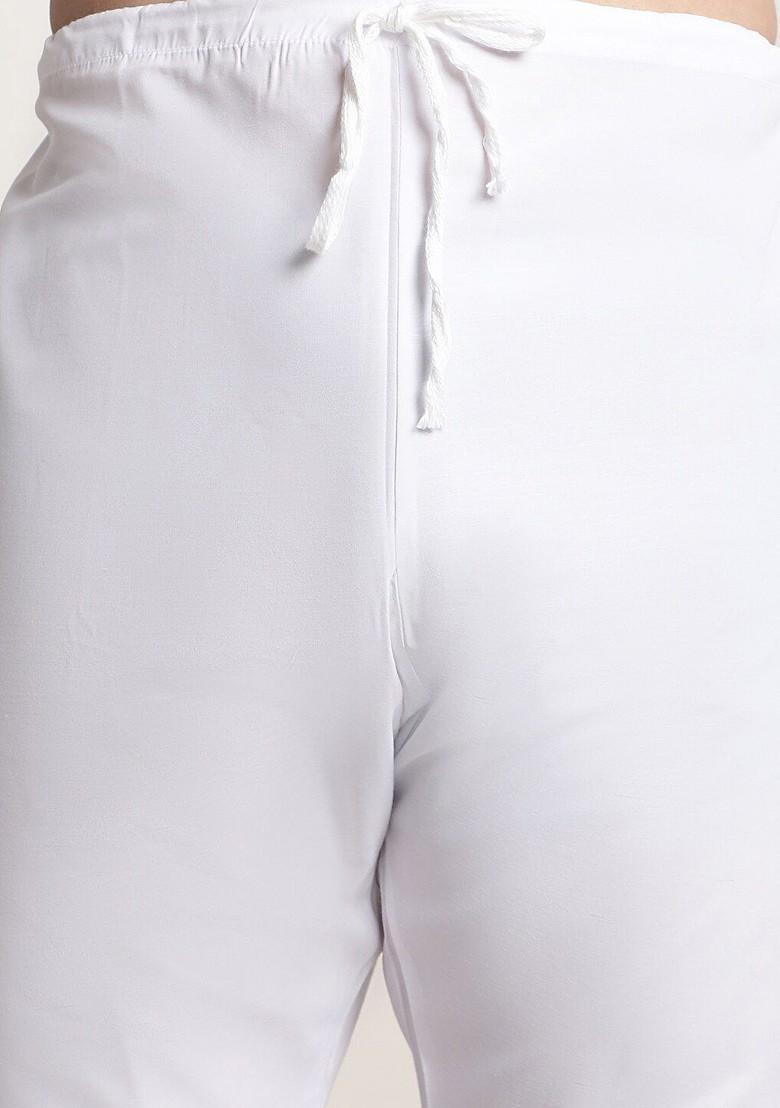 Orange Ethnic Motifs Poly Blend Kurta Set For Men