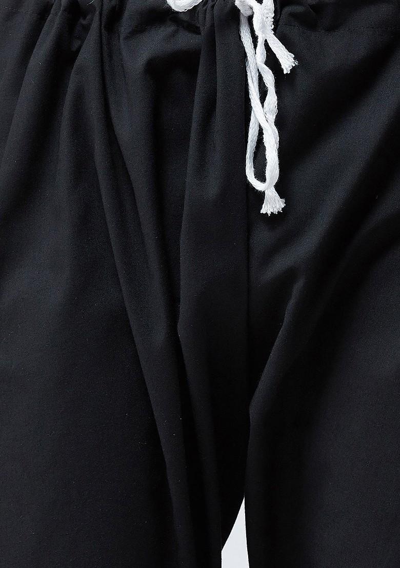 Purple Solid Poly Blend Kurta Set For Men