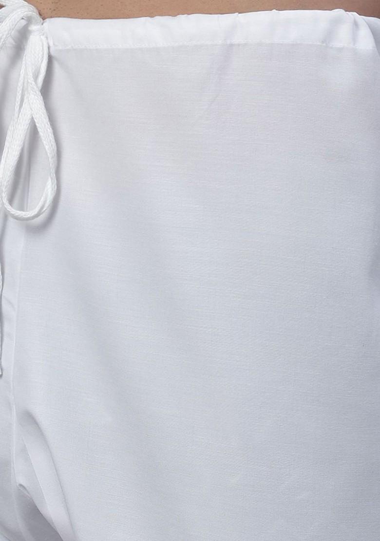 Teal Blue Striped Cotton Kurta Set For Men