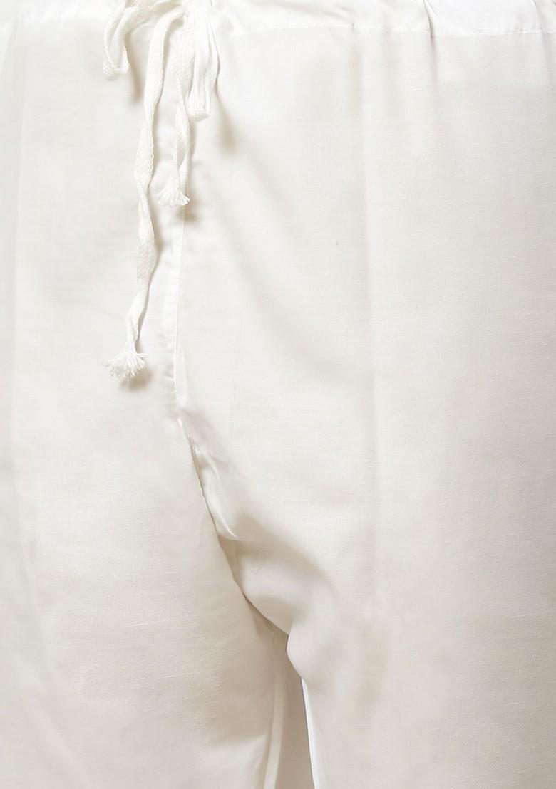 Lime Green Embroidered Poly Blend Kurta Set For Men