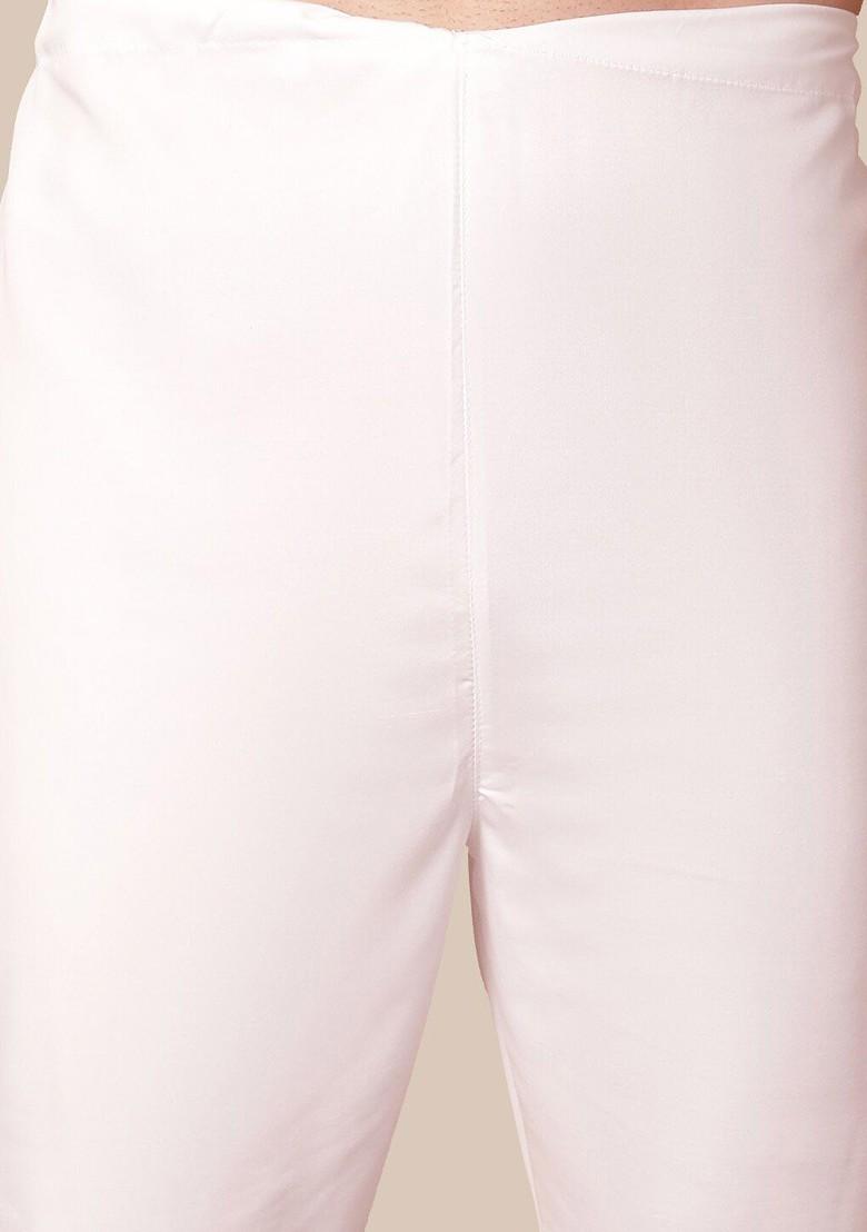 Teal Blue Printed Poly Blend Kurta Set For Men