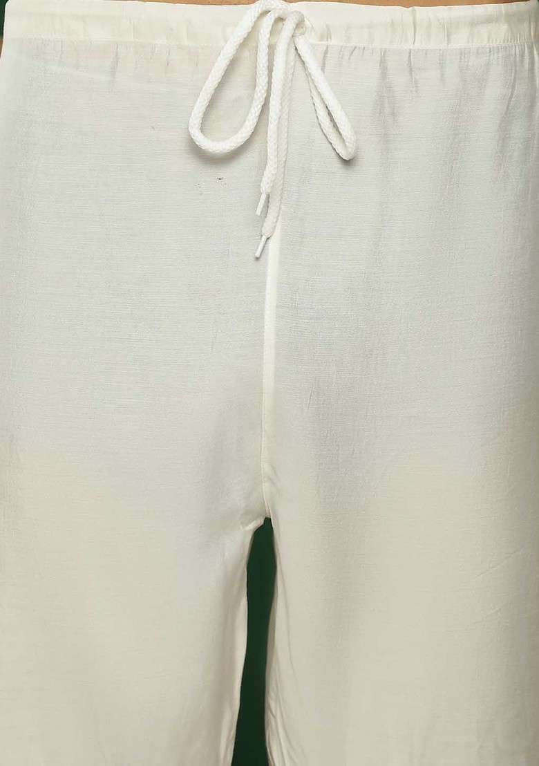 Olive Embroidered Poly Blend Kurta Set For Men - Indya