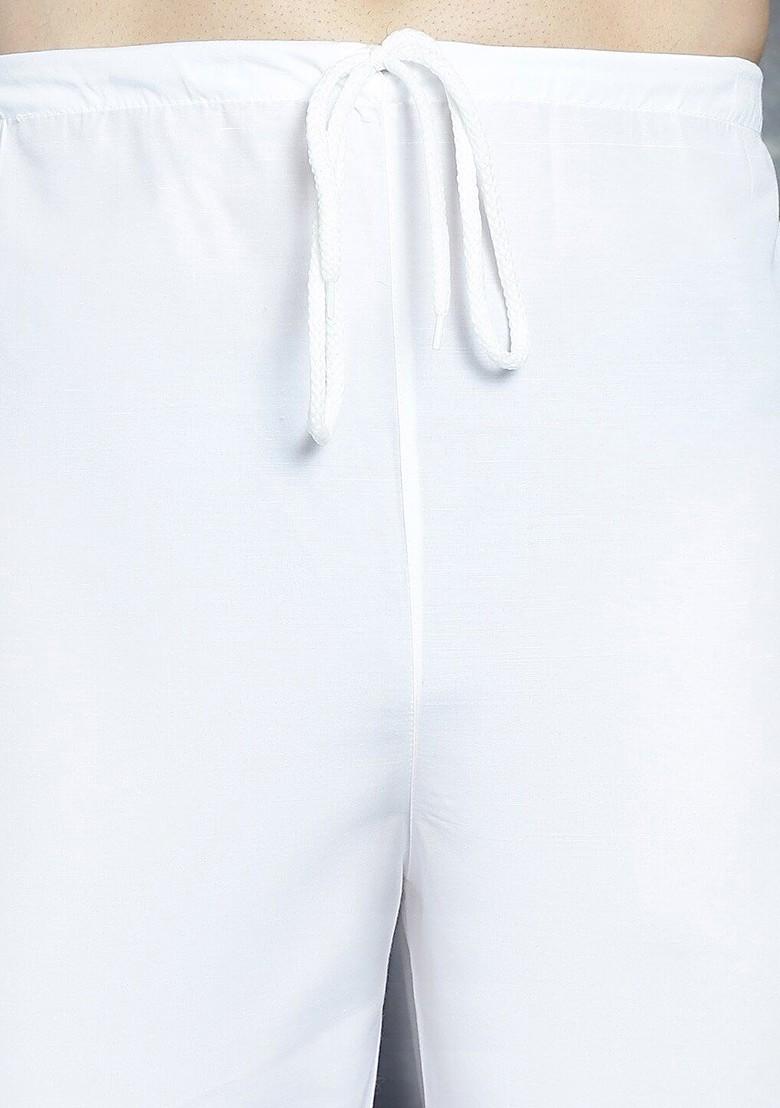 Green Woven Design Poly Blend Kurta Set For Men