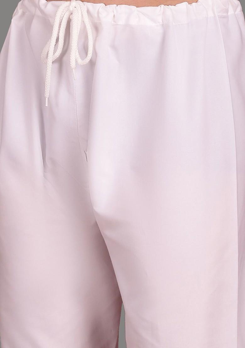 Grey Embroidered Poly Blend Kurta Set For Men